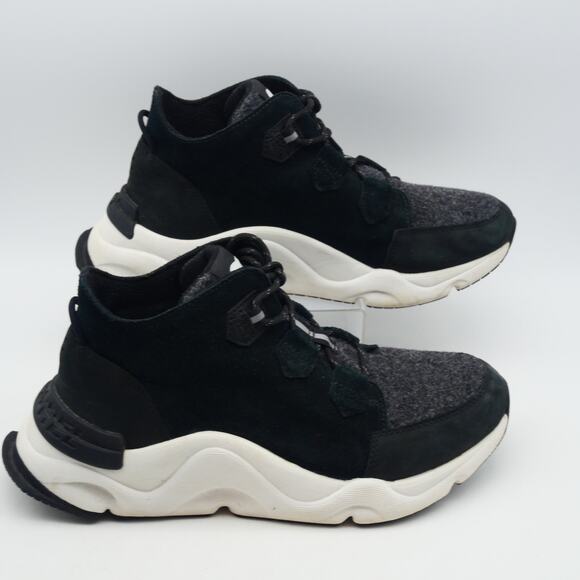 Sorel Women's 10 Kinetic Impact Caribou WP Boots Sneakers Black Sea Salt - Picture 4 of 7